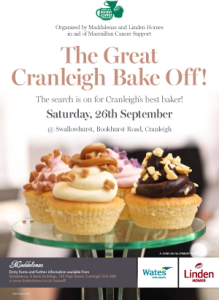 The first ever Great Cranleigh Bake off in aid of Macmillan Cancer Support